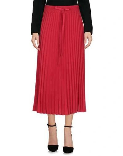 Shop Red Valentino Midi Skirts In Red