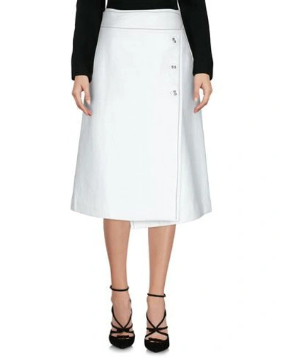 Shop Marni Midi Skirts In White