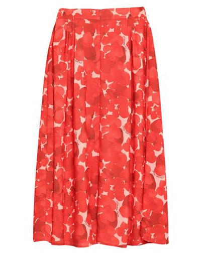 Elisabetta Franchi Midi Skirts In Red