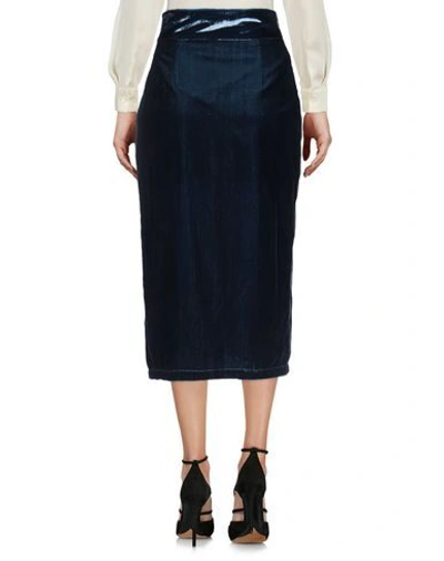 Shop L'autre Chose L' Autre Chose Woman Midi Skirt Midnight Blue Size 4 Polyester