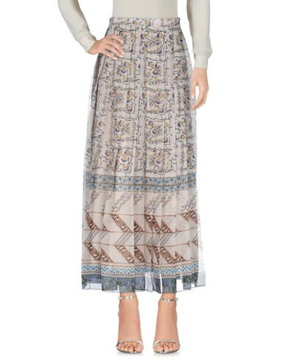 Dior Maxi Skirts In Light Grey