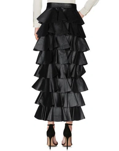 Shop Saint Laurent Long Skirts In Black