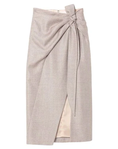 Shop Peter Pilotto Midi Skirts In Light Grey