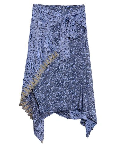 Shop Chloé Midi Skirts In Blue