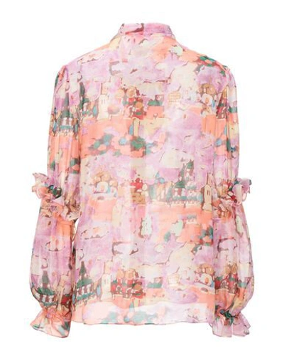 Shop Peter Pilotto Woman Shirt Pink Size 6 Silk