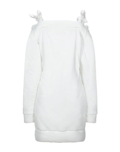Shop Mm6 Maison Margiela Woman Mini Dress White Size Xs Cotton, Elastane, Polyester