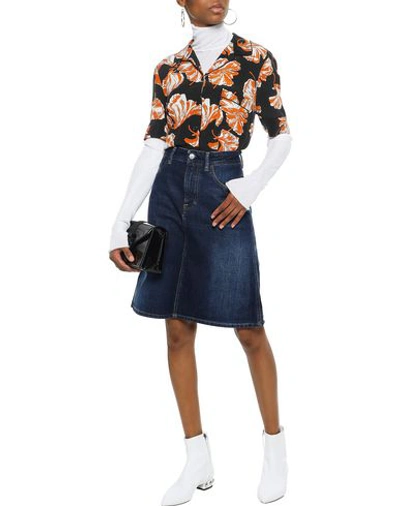 Acne Studios Denim Skirts In Blue