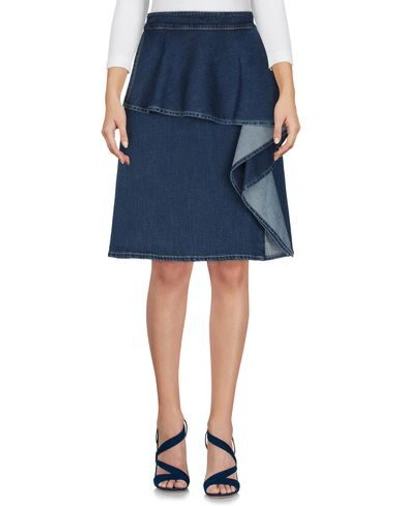 Shop See By Chloé Denim Skirt In Blue