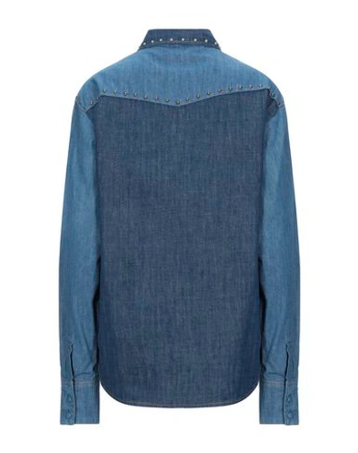 Roberto Cavalli Denim Shirts In Blue