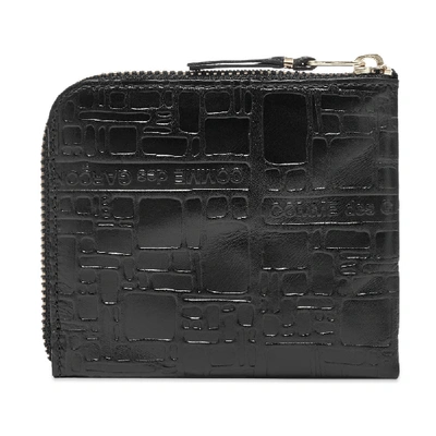 Shop Comme Des Garçons Comme Des Garcons Sa3100el Embossed Logo Wallet In Black