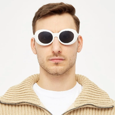 Mustang Acetate Oval Sunglasses In White