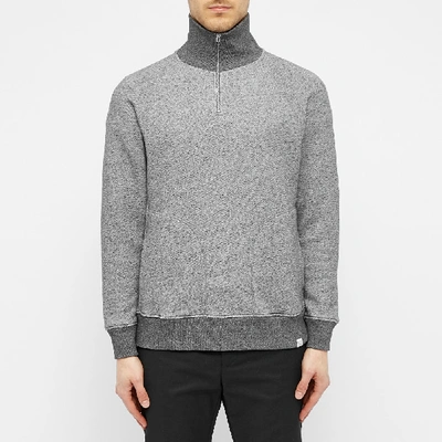 Shop Norse Projects Alfred French Terry 1/4 Zip Sweat In Grey