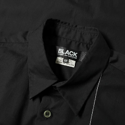 Shop Comme Des Garcons Black Stitched Out Check Shirt