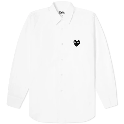 Shop Comme Des Garçons Play Basic Shirt In White