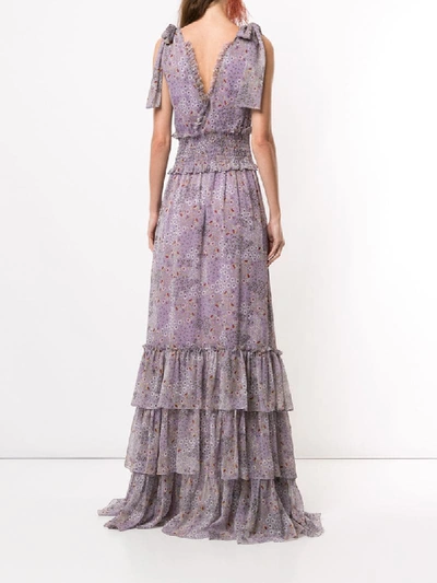 Shop Alexis Tiered Maxi Dress In Purple