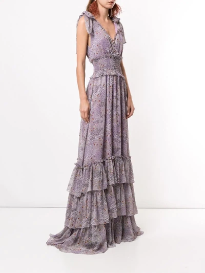 Shop Alexis Tiered Maxi Dress In Purple