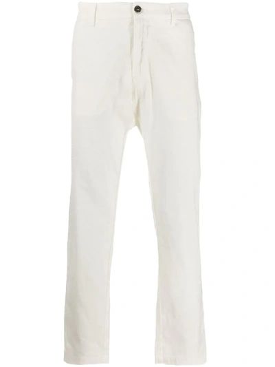 Shop Barena Venezia Plain Straight-leg Trousers In White