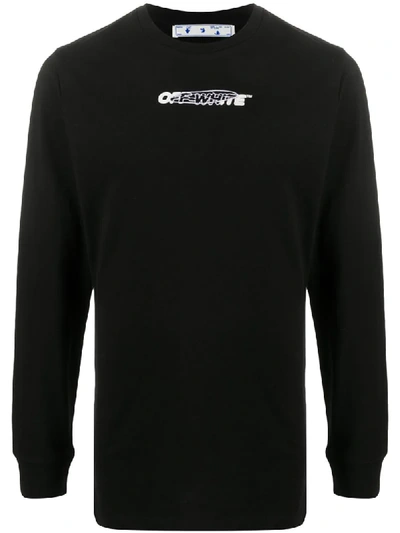 Shop Off-white Hand Painters Long-sleeved T-shirt In Black