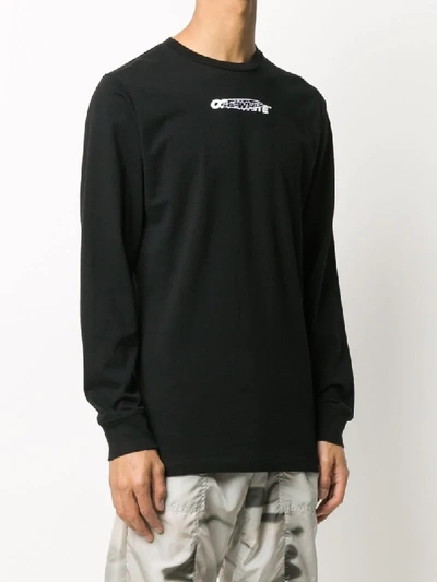 Shop Off-white Hand Painters Long-sleeved T-shirt In Black