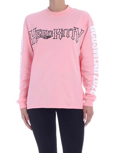 Shop Gcds Hello Kitty Long Sleeve T-shirt In Pink
