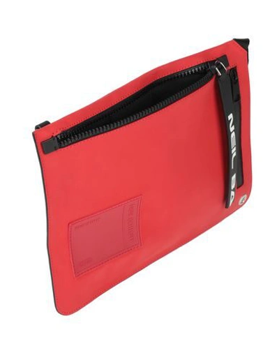 Shop Neil Barrett Man Handbag Red Size - Textile Fibers