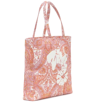 Shop Zimmermann Logo Paisley Canvas Tote In White