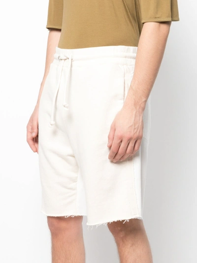 Shop Maisonmargiela Drawstring Fitted Shorts White