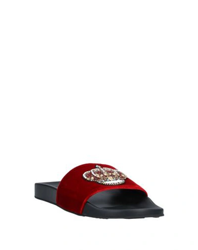 Shop Versace Sandals In Red