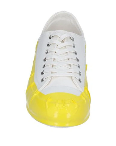 Shop Comme Des Garçons Shirt Man Sneakers Yellow Size 6 Cotton, Rubber