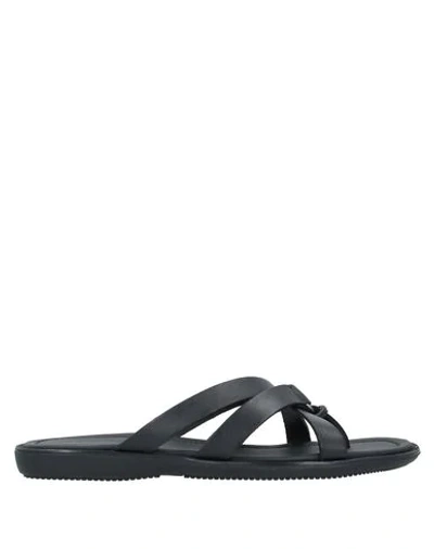 Shop Doucal's Flip Flops In Black