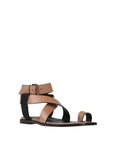 Shop Joseph Toe Strap Sandals In Brown