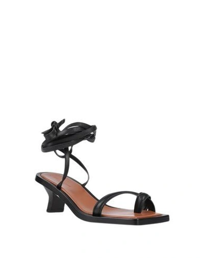 Erika Cavallini Toe Strap Sandals In Black
