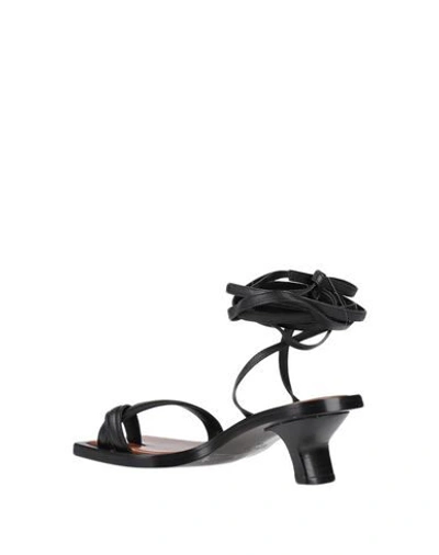 Shop Erika Cavallini Woman Thong Sandal Black Size 7 Soft Leather