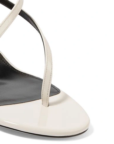 Shop Saint Laurent Toe Strap Sandals In White