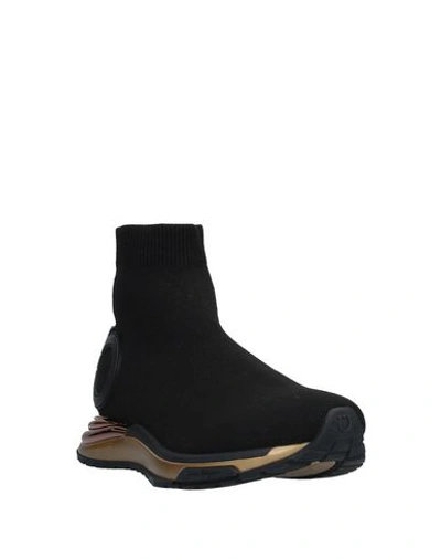 Ferragamo Gardena Stretch-knit Sneakers In Black