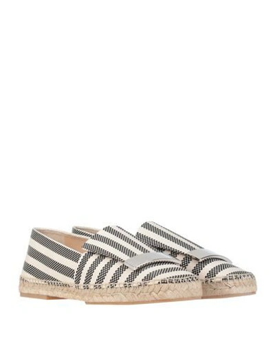 Sergio Rossi Sr1 Striped Woven Espadrilles In Black