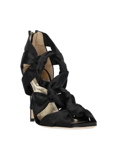 Shop Alberta Ferretti Woman Sandals Black Size 5 Textile Fibers