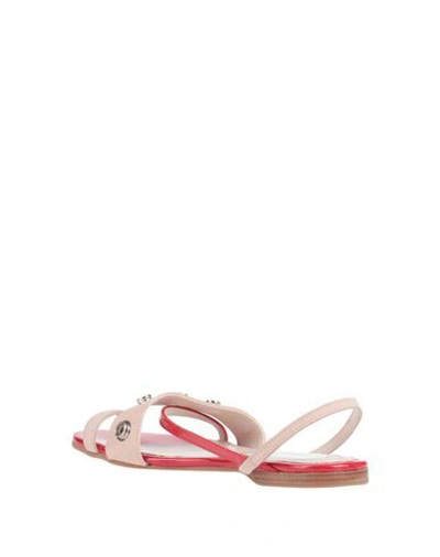 Shop Cedric Charlier Woman Thong Sandal Red Size 7 Soft Leather