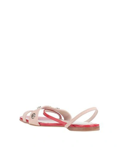 Cedric Charlier Toe Strap Sandals In Red