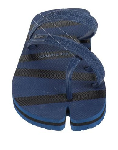 Shop Neil Barrett Toe Strap Sandals In Dark Blue