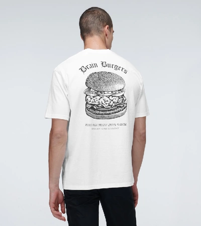 Shop Undercover Brains Burger Cotton T-shirt In White