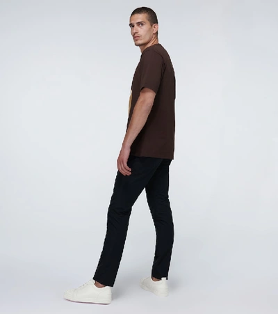 Christian Louboutin Louis Junior Spikes Leather Sneakers In White