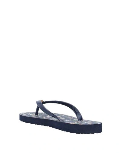 Shop Tory Burch Toe Strap Sandals In Dark Blue