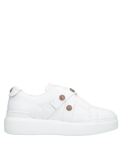 Shop Roberto Cavalli Sneakers In White