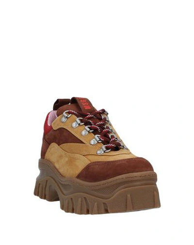 Shop Msgm Sneakers In Camel