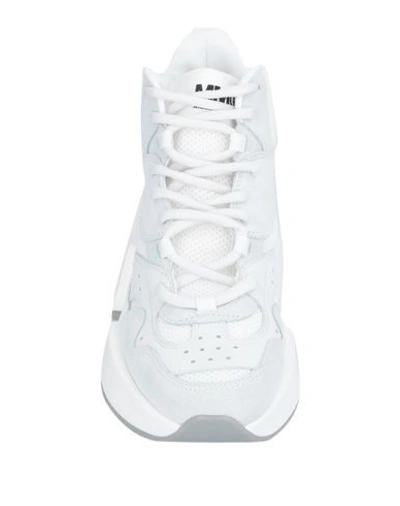 Shop Mm6 Maison Margiela Woman Sneakers Light Grey Size 5 Soft Leather, Textile Fibers