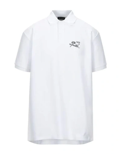 Shop Raf Simons Polo Shirts In White