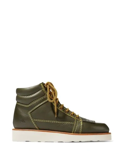 Shop Jw Anderson Ankle Boots In Military Green