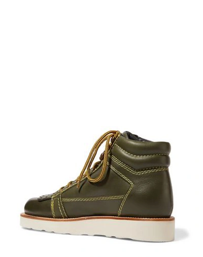 Shop Jw Anderson Ankle Boots In Military Green