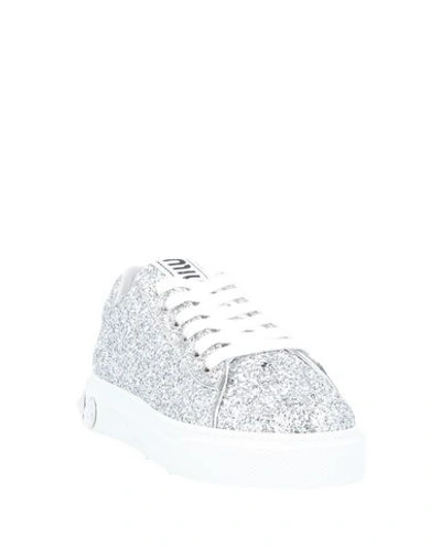 Shop Miu Miu Sneakers In Silver